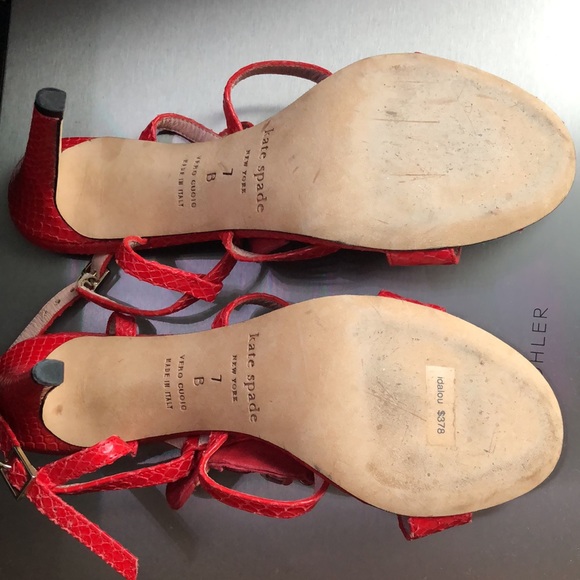 Kate spade red embellished heels - Picture 5 of 5